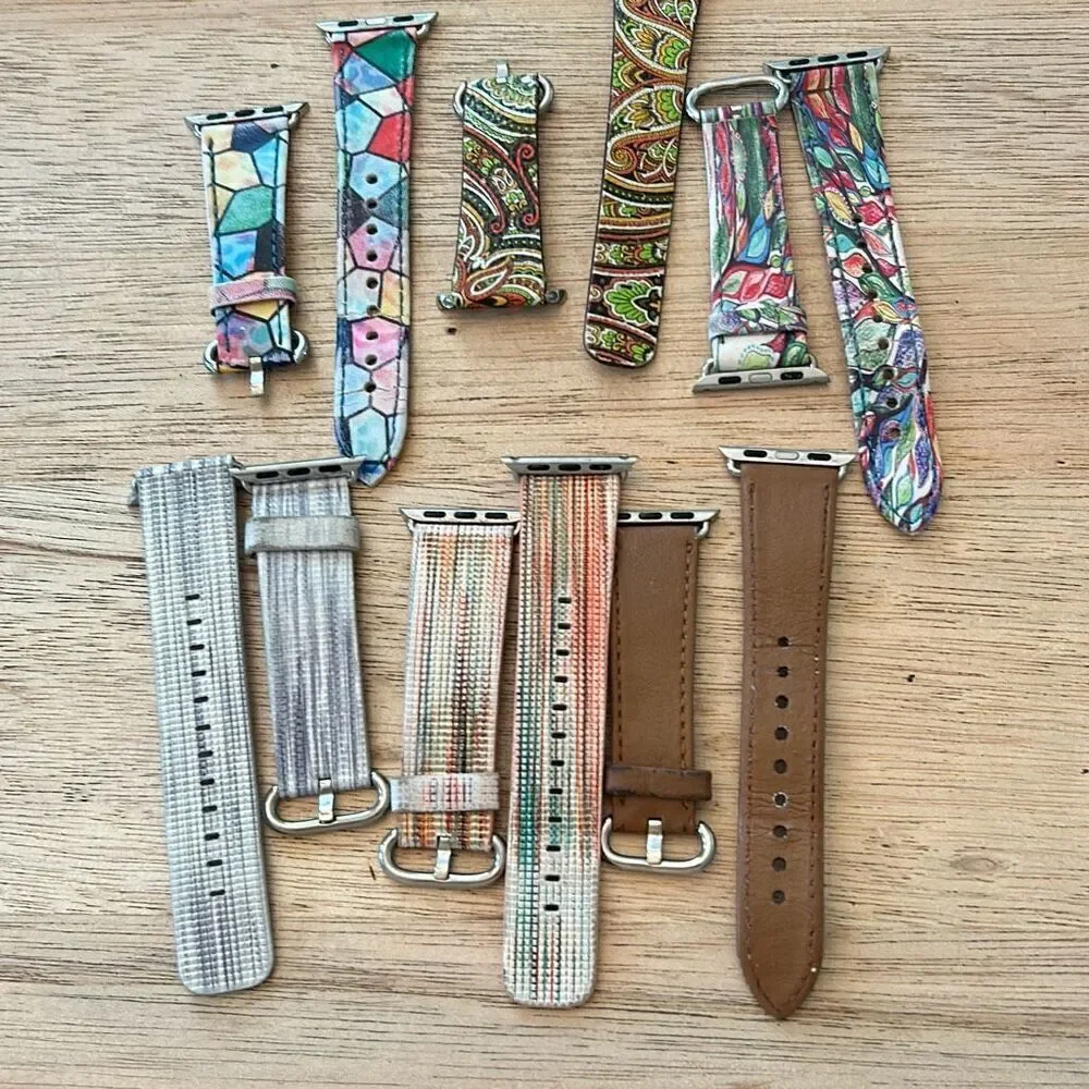 Apple watch funky bands 6 pieces lot  ladies colorful